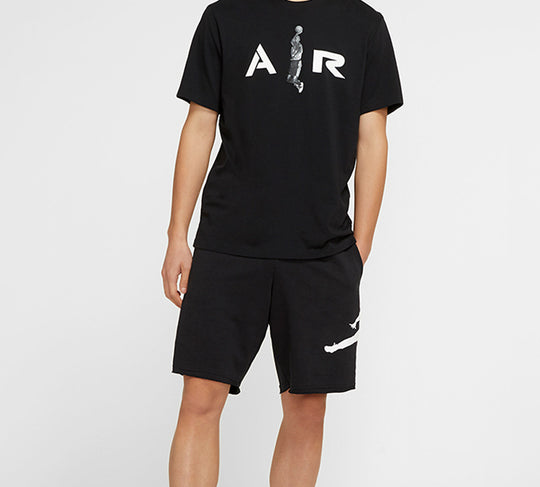 Air Jordan Flying Man Dunk Printing Short Sleeve Black T-Shirt CZ2330-010