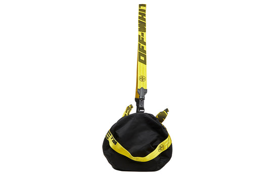 OFF-WHITE Industrial strap nylon duffle bag 'Black Yellow'  OMNA108E20FAB0011000