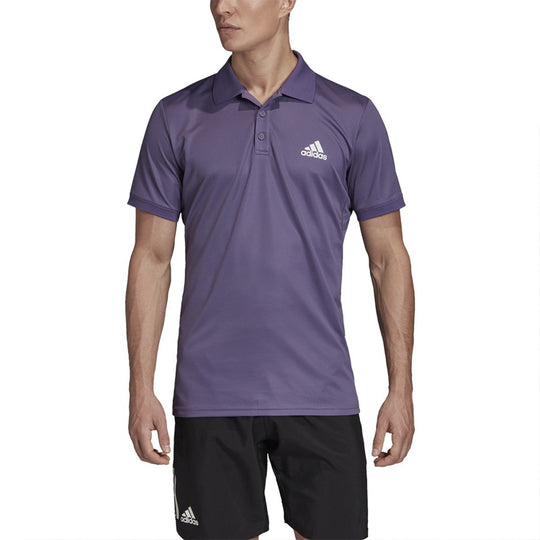 Men's adidas Tennis Sports Lapel polo Purple Polo Shirt FM0228 - KICKS CREW
