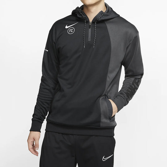 Nike Alphabet Logo Printing Zipper Reflective hooded Drawstring Black Gray Blackgray AT6098-060