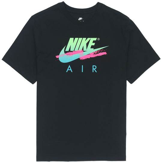 Nike Alphabet Logo Printing Round Neck Casual Short Sleeve Black DR098 ...