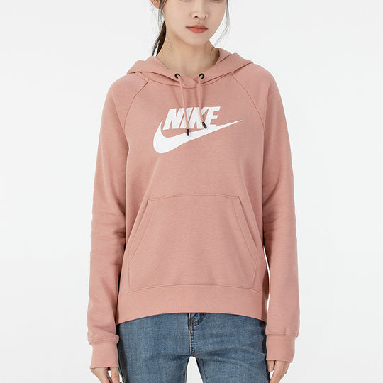 (WMNS) Nike Sportswear Knitting Printing Logo Hoodie 'Pink' BV4127-609