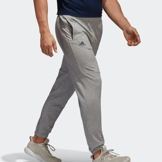 adidas Essentials Linear French Terry Cuffed Pants 'Grey' BQ9105