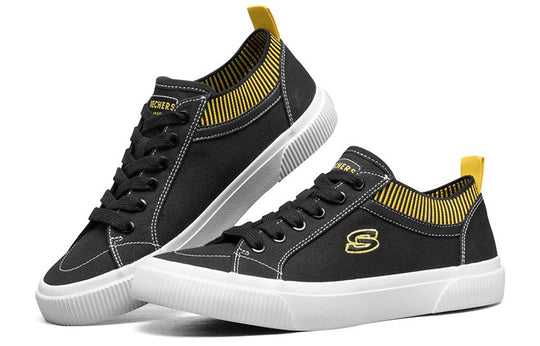 (WMNS) Skechers V'Lites 2 Low Top Sneakers Black/Yellow 155120-BLK