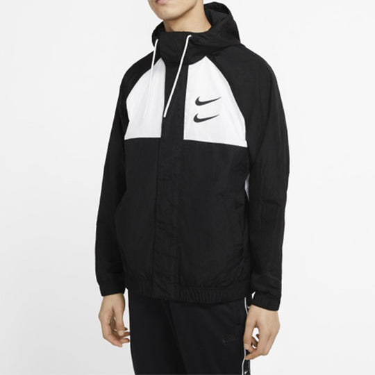 Nike Sportswear Swoosh Men's Woven Hooded Jacket 'Black' CJ4889-011 ...