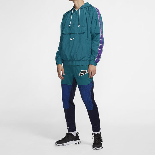 Nike AS Men's Nike Sportswear SWOOSH JKT Jacket WVN 'Geode Teal/White/Court Purple/White' CD0420-381