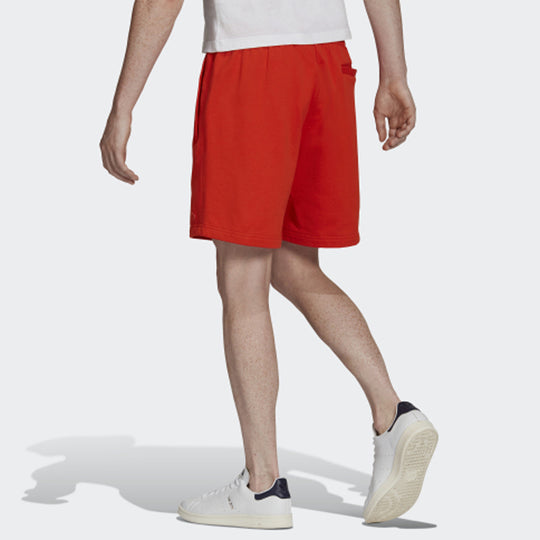 Men's adidas originals C Short Ft Solid Color Lacing Sports Shorts College Orange Yellow HF6362