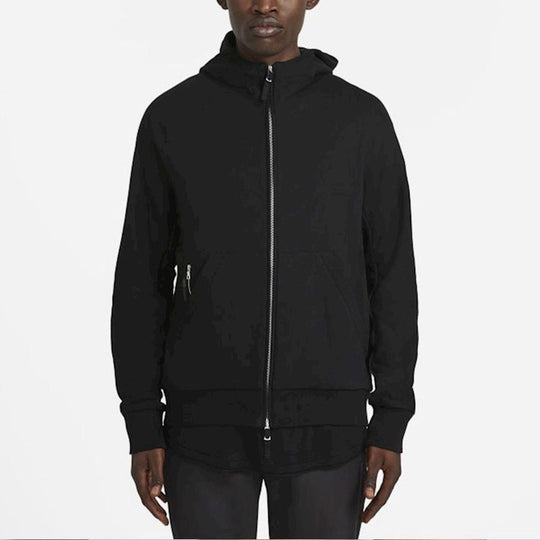 Men's Nike ESC Series Hoodie Solid Color Zipper Hooded Jacket Black CW3733-010