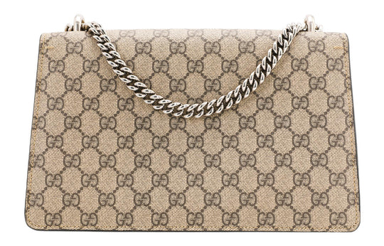 Gucci Dionysus Small GG Bag Beige/White in GG Supreme Canvas with
