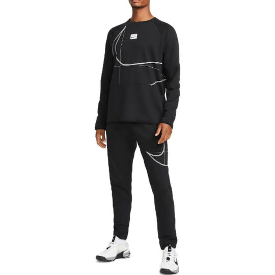 Nike Dri-FIT Long-Sleeve Fleece Fitness Top 'Black' DQ6622-010