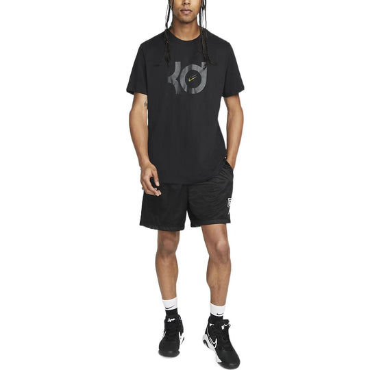 Men's Nike Minimalistic Logo Printing Casual Sports Short Sleeve Black T-Shirt DQ1876-010