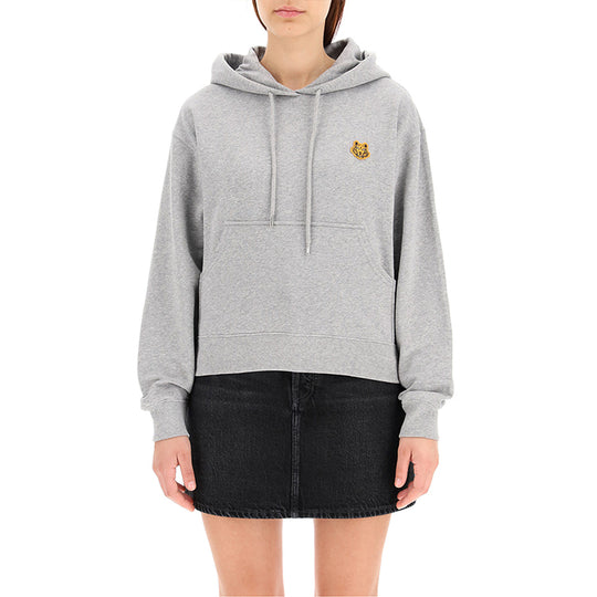 (WMNS) KENZO FW20 Small Tiger Head Loose hooded Long Sleeves Hoodie Pearl Gray FA62SW7774MD-94