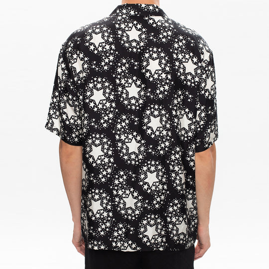 Gucci Star Print Silk Oversized Bowling Shirt For Men Black 625502-ZAENN-1060 Shirt - KICKSCREW