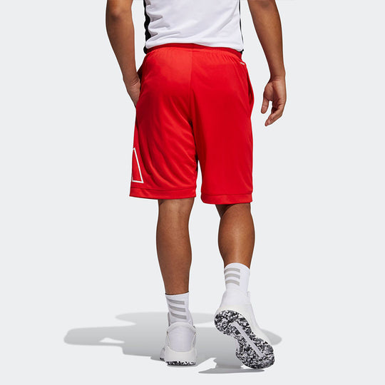 adidas Big Logo Short Logo Printing Sports Shorts Red GT3020