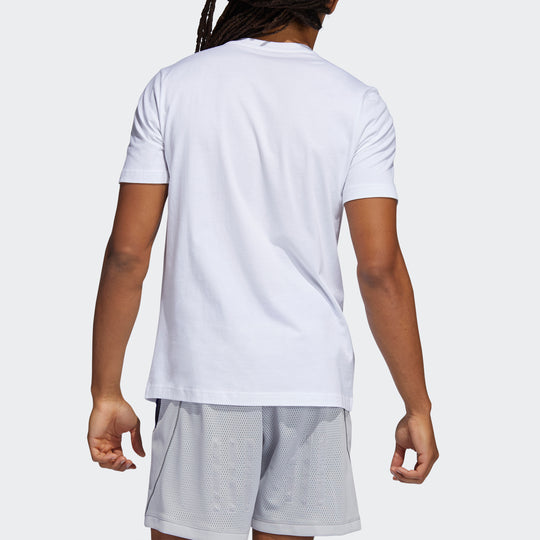 adidas Dame Ep Advis T Basketball Casual Sports Alphabet Printing Short Sleeve White GR9928