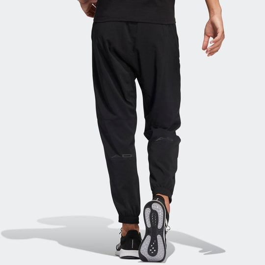 Men's adidas Solid Color Big Pocket Bundle Feet Casual Sports Pants/Trousers/Joggers Black HE9936