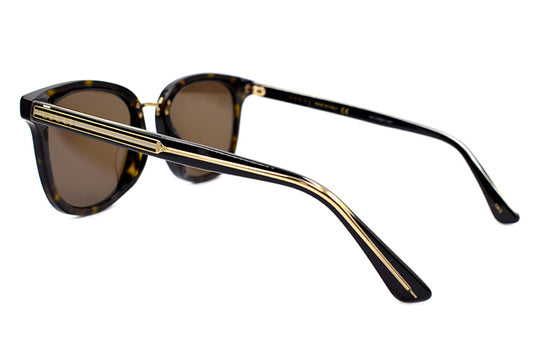 Gucci Classic Webbing Series travel Version square frame Sunglasses Tortoiseshell Color GG0851SK-003