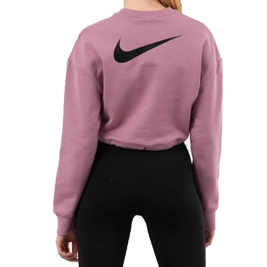 (WMNS) Nike Loose Drawstring Long Sleeves Gray Pink CJ3766-515