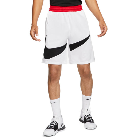 Men's Nike Logo Printing Elastic Waistband Casual Shorts White DQ1169-100