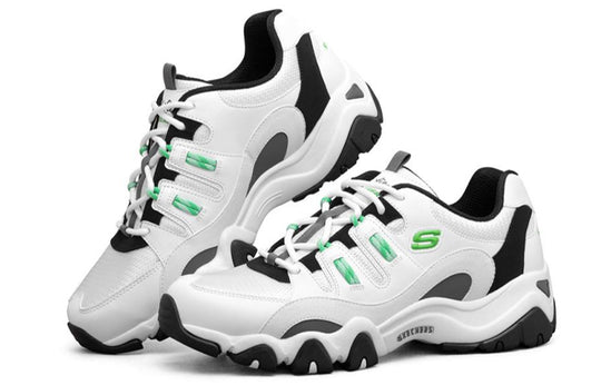 Skechers D'Lites 2.0 Running Shoes White/Green 888025-WGRN Athletic Shoes  -  KICKS CREW