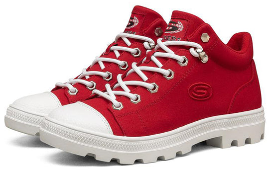 (WMNS) Jeremy Ville x Skechers Roadies High-Top Canvas Shoes Red/White 155109-RED
