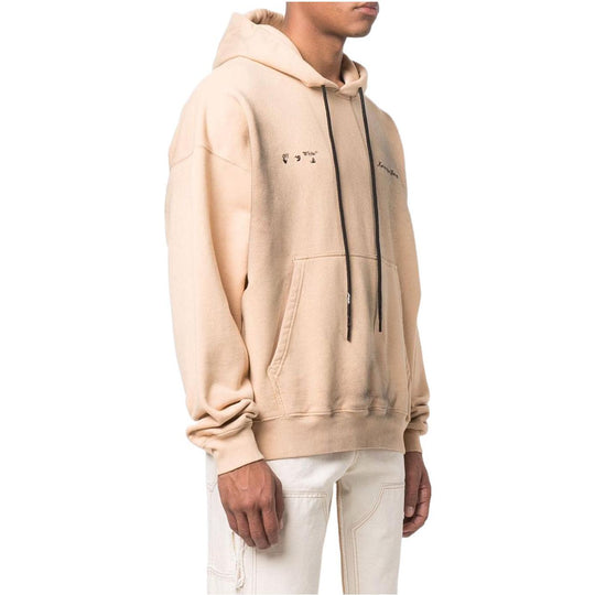 Men's Off-White x Mercedes-Benz Mercedes Benz Crossover SS22 Solid Color Hooded Pullover Long Sleeves Beige OMBB085G21FLE0046010