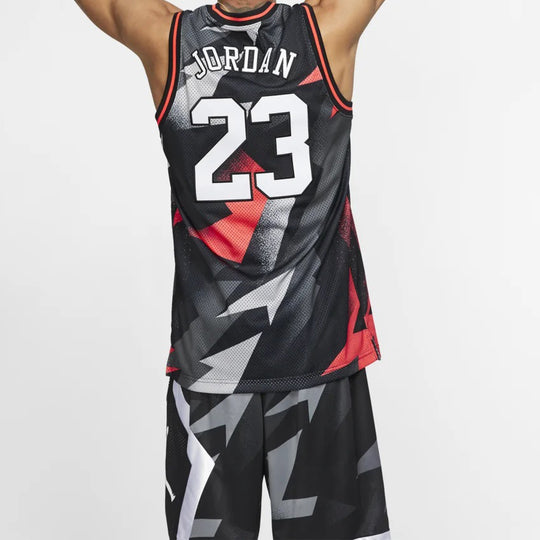 Air Jordan x PSG Mesh Jersey Black & Infrared, END.
