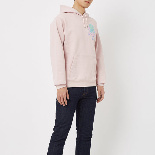 DIOR Homme Cotton Patch Embroidered Casual Versatile Hooded Pullover Sweater For Men Pink 013J605D0531