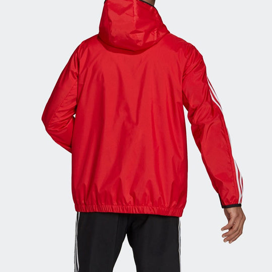 adidas Men's Sport Woven Windbreaker Jacket Red GQ0624