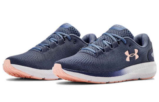 (WMNS) Under Armour Charged Pursuit 2 Sneakers Blue/Pink 3022604-401