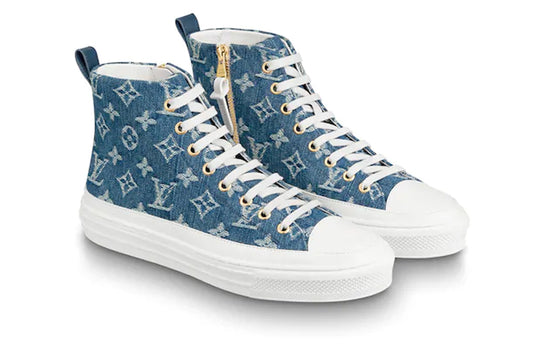 Louis Vuitton LV Men Stellar Sneaker in Blue Monogram Denim - LULUX
