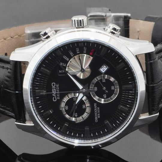 Casio Fashion Stylish Analog Watch 'Black Silver' BEM-501L-1AV