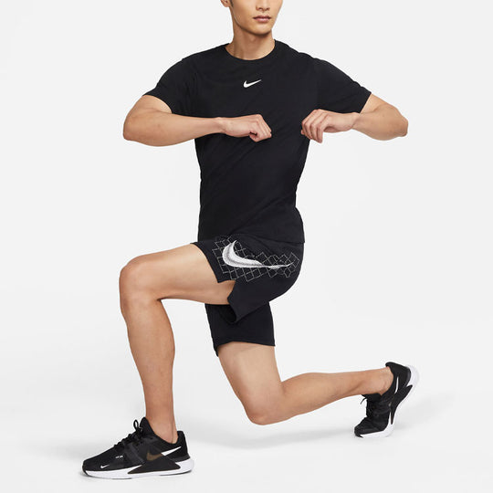 Nike Dri-fit Training Athleisure Casual Sports Round Neck Short Sleeve Black DM3121-010
