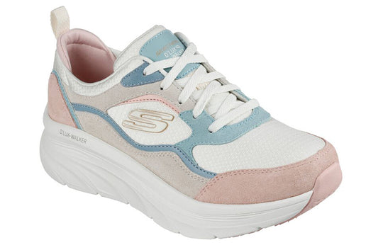 (WMNS) Skechers D lux Walker Casual Shoes Blue/Pink/White 149357-OFPK