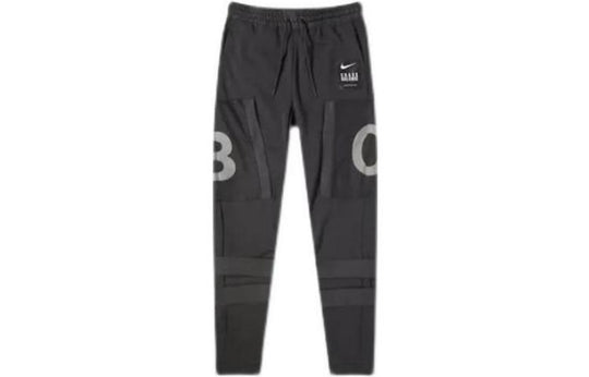 Men's Nike x UNDERCOVER Crossover Solid Color Alphabet Printing Sports Hoodie Pants Suit Autumn Black / Black BV7138-010