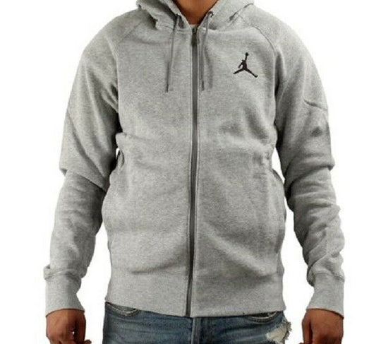 Air Jordan Air Fleece Lined Basketball Sports Hooded Jacket Gray 845861-063