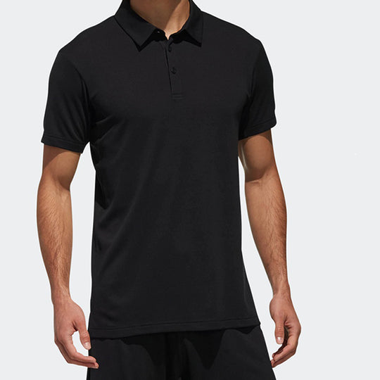 Men's adidas Sports Tennis Ppolo Black Polo Shirt DU8411