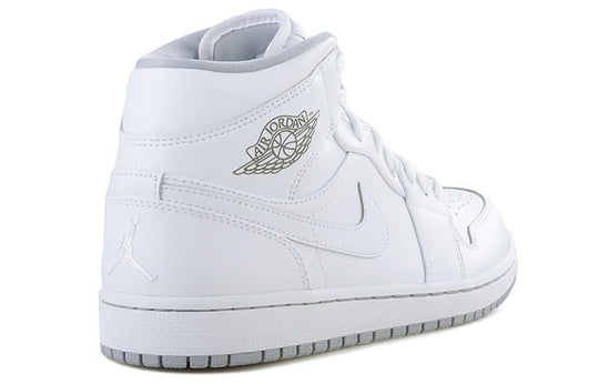Air Jordan 1 Mid 'White Wolf Grey' 554724-112 Retro Basketball Shoes  -  KICKS CREW