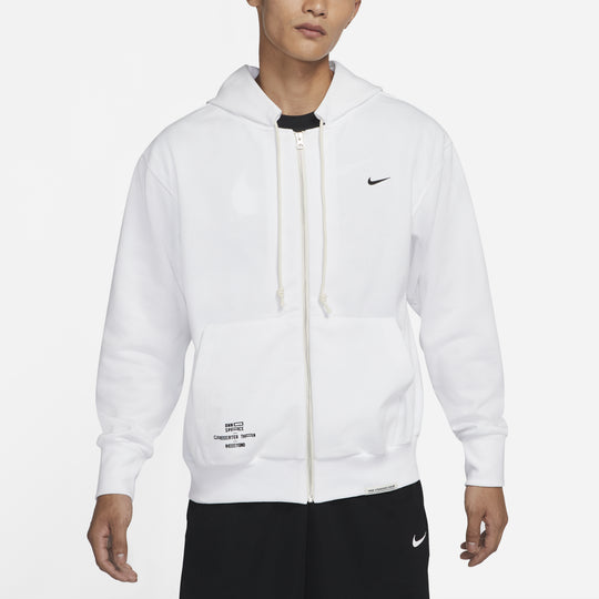 Men's Nike Back Logo Sports Knit Hooded Zipper White DO9155-100 - KICKS ...