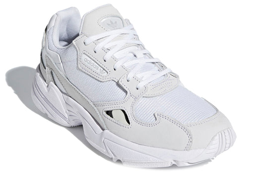 (WMNS) adidas Falcon 'Triple White' B28128 Chunky Sneakers/Shoes  -  KICKS CREW