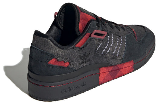 adidas originals Forum Exhibit Low 'Black Red' HQ8417