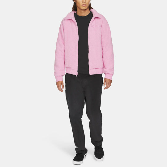 Nike SB Sherpa Solid Color Sports Skateboard Jacket Pink CK5286-629