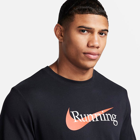 Nike Dri-FIT Running T-Shirt 'Black' CW0945-010 - KICKS CREW