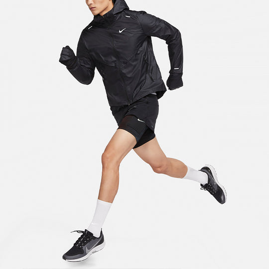 Nike Shieldrunner hooded Casual Running Jacket Black CU5350-010-KICKS CREW