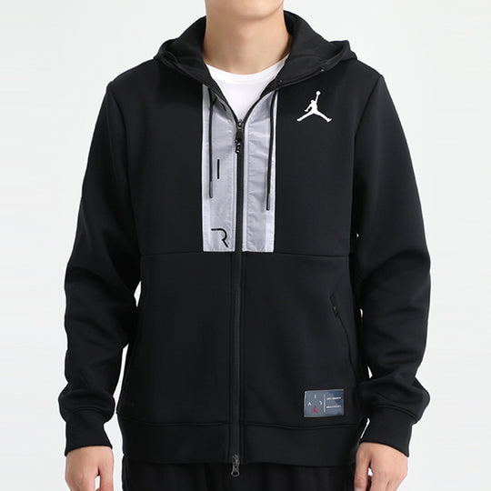 Air Jordan Casual Sports Hooded Jacket 'Black Light Grey' CK6448-010