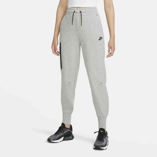 (WMNS) Nike Sportswear Tech Fleece Zipper Slim Fit Bundle Feet Sports Pants/Trousers/Joggers Dark Grey CW4293-063