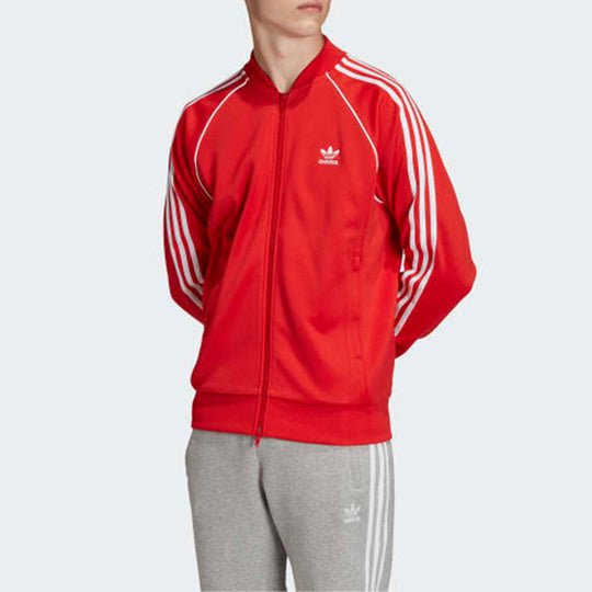 adidas originals Men's SST Track Jacket in Red FM3809