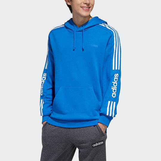 adidas neo Logo Printing hooded Drawstring Blue GD1637