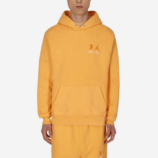 Air Jordan x union Crossover Casual Pullover Solid Color Logo hooded Long Sleeves Asia Edition Unisex Yellow DJ9525-771