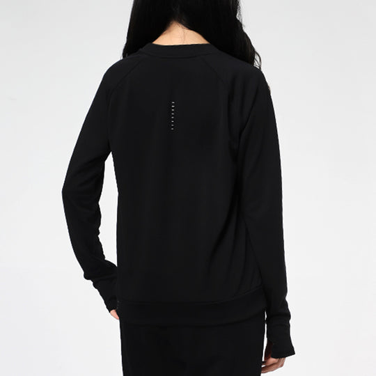 (WMNS) Nike Casual Sports Long Sleeves Round Neck Black Hoodie CU3271-010